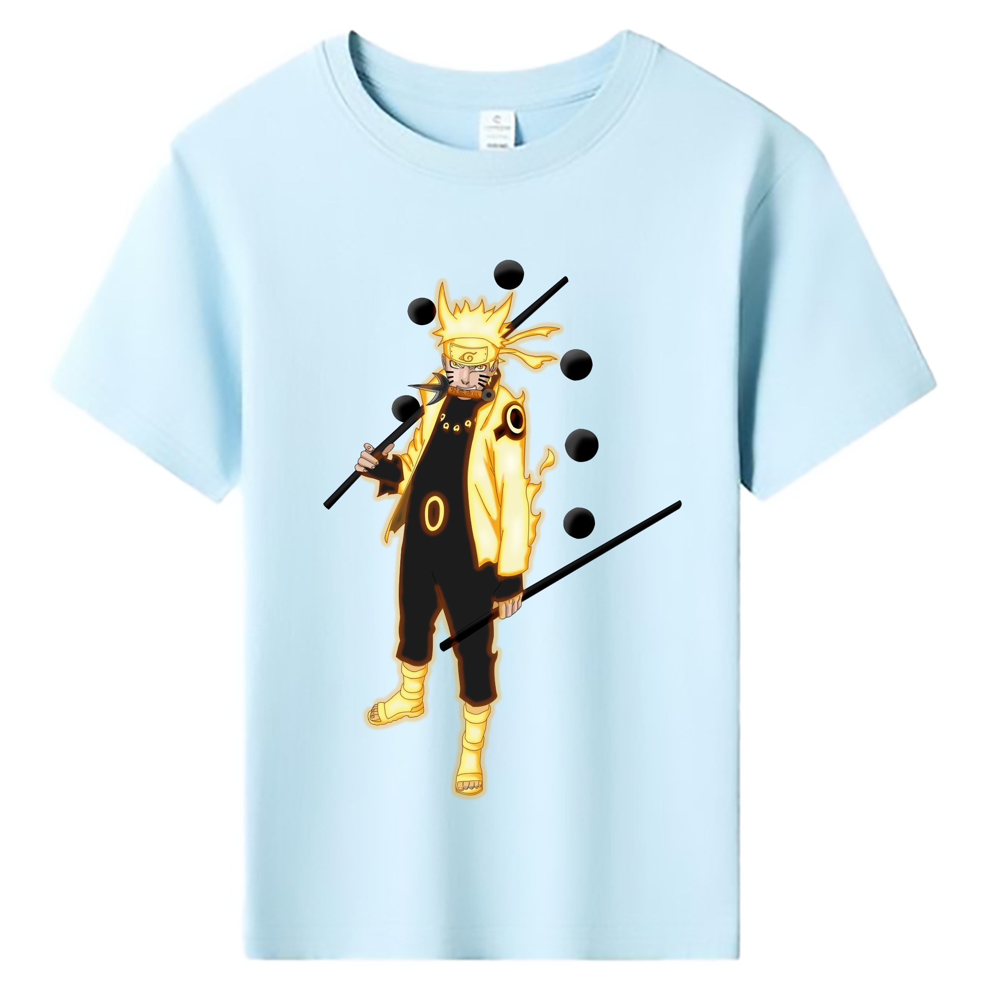 （画像用） NARUTO -ナルト- うずまき ナルト Uzumaki Naruto 綿100％キッズTシャツ（フロントプリント）